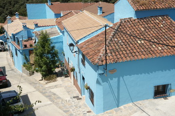 Fototapeta premium Júzcar el pueblo azul de Málaga, Andalucía