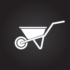 Vector color flat barrow icon 