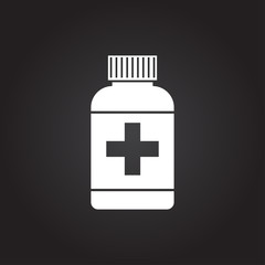 Vector flat bottle 
