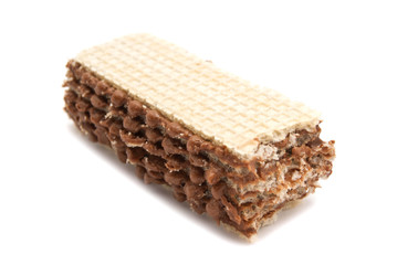 delicious wafer on white