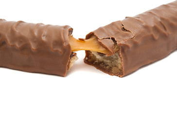 chocolate bar with caramel