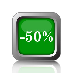 50 percent discount icon