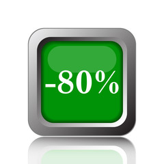80 percent discount icon