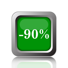 90 percent discount icon