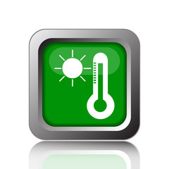 Sun and thermometer icon