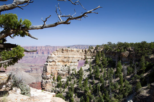 "Angel's Window" in Grand Canyon National Park seen from the North Rim