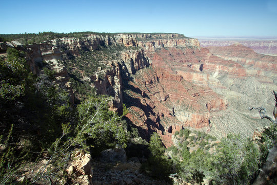 Grand Canyon National Park seen from Point Royal on the North Rim