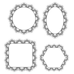 Set of Circle Decorative Frames 