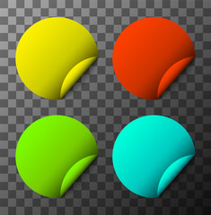 Vector modern colorful stickers set