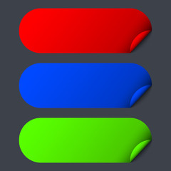 Vector modern colorful stickers set