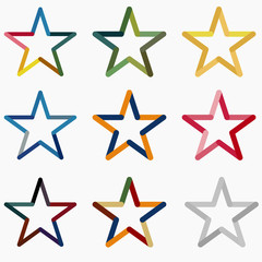Colored Stars vector
