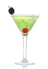 Green alcohol cosmopolitan martini cocktail