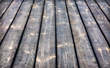 old timber floor perspective