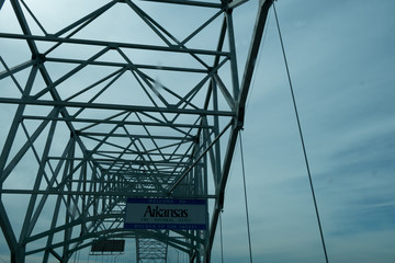 Hernando DeSoto Bridge crossing Mississippi River, Memphis, TN