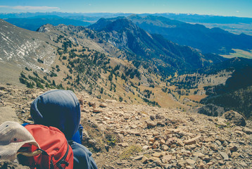 Hiking in the mountains