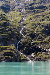 Fototapeta na wymiar Waterfall in Glacier Bay