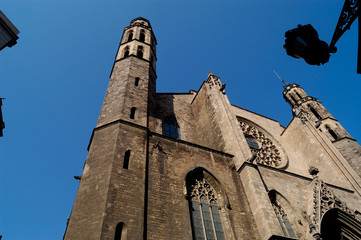 Fototapeta na wymiar Church of Santa Maria del Mar, Barcelona,Spain