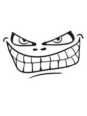 evil grinning face