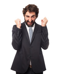 angry businessman shouting