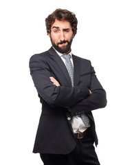happy businessman proud pose