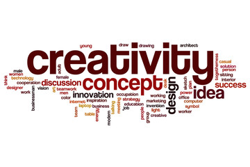 Creativity word cloud concept