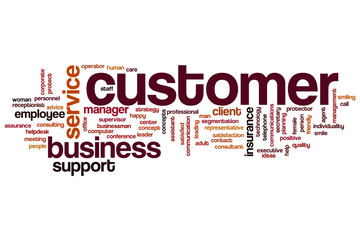 Customer word cloud concept