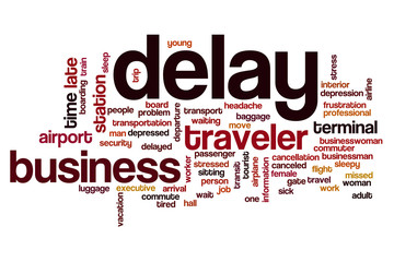 Delay word cloud concept