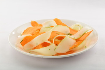 Salad with cucumber,carrots