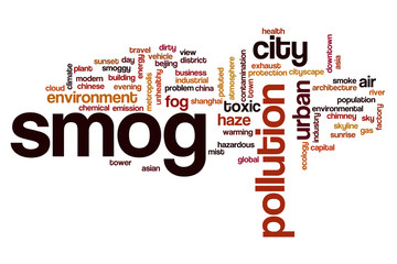 Smog word cloud concept