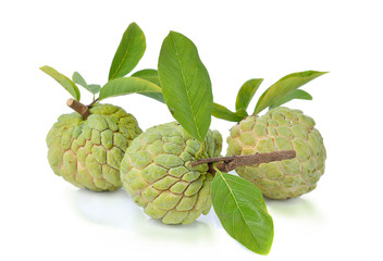 Custard apple isolated on white background