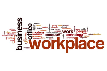 Workplace word cloud concept