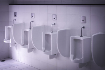 Urinals in public toilet