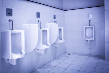 Urinals in public toilet