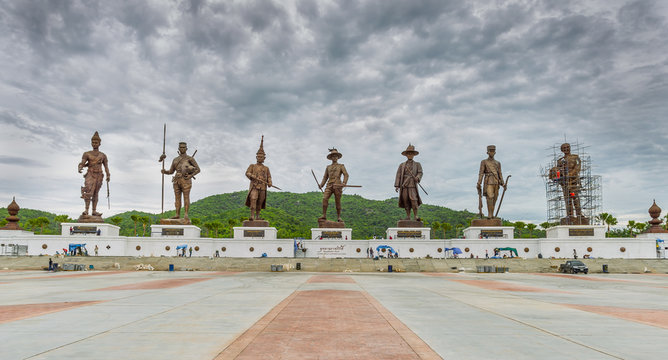 Senven of great kings in Thailand were constructed at Rajabhakti park,Thailand 