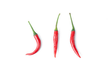 Red hot chili pepper isolated on a white background