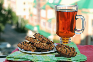 cookies with nuts and chocolate