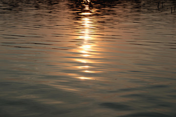 water texture sunset