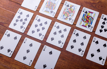Spades Set of playing cards 