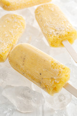 passion fruit  popsicle yummy fresh summer fruit sweet dessert still life