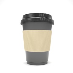 Coffee to go on white