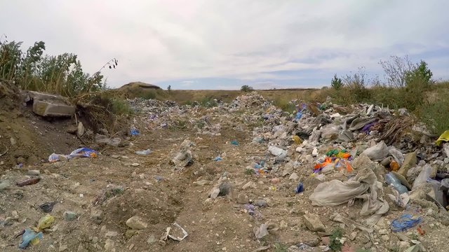 Garbage And Wastes Dumped In Heap At Suburbs In Ukraine