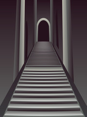 Fototapeta na wymiar Gothic Stairs Interior