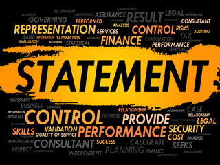STATEMENT word cloud, business concept