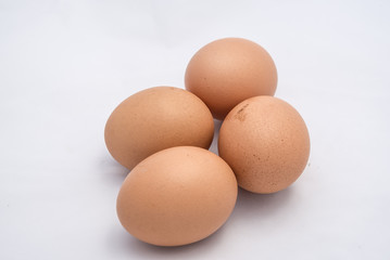 eggs isolated on white background
