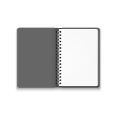 Vector Realistic Blank Open Notebook