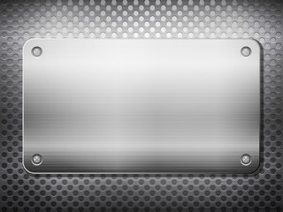 black metal grid square plate