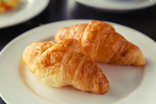 Croissant Breakfast served with black coffee