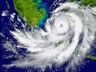 Hurricane over Southeast Asia