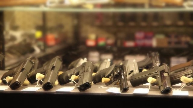 Handguns for Sale Wide Dolly Shot
