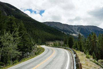 Epic view along the Beartooth highway, the most scenic highway in the USA on the way to Yellowstone National Park, Montana